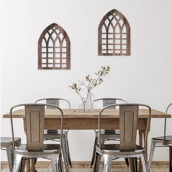 2 Pcs Rustic Window Frame Wall Decor Wooden Farmhouse Wall Decor 15.6'' x 11'... - Picture 2 of 9